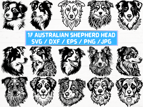 Australian Shepherd Head SVG File: A Versatile Digital Asset for Creative and Practical Uses
