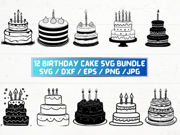 Birthday Cake Laser Engraving Cut Files