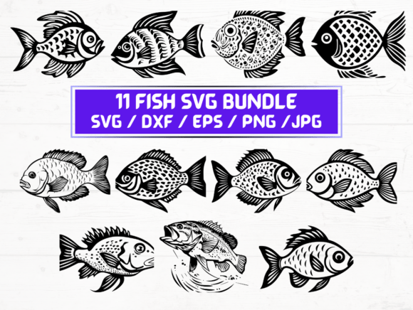 Fish SVG, DXF, EPS, JPG, and PNG: A Versatile Digital Asset for Designers and Creators