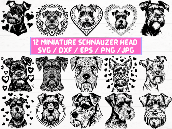Miniature Schnauzer Head SVG, DXF, EPS Files: A Comprehensive Overview