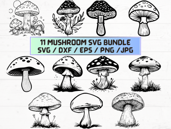 Mushroom Laser Engraving Cut Files