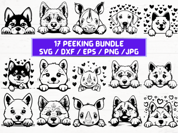 Peeking SVG Bundle for Creative Projects