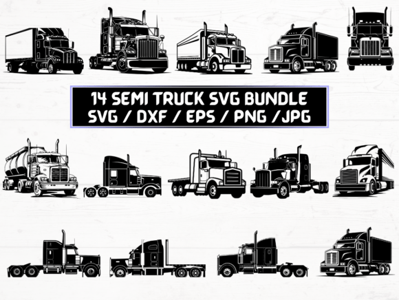 Semi Truck SVG, DXF, EPS, JPG, PNG: Strategic Use for Design and Branding