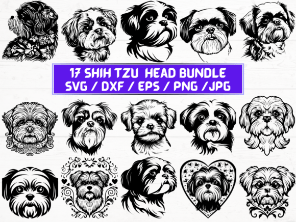 Shih Tzu Head Laser Cut Design Files
