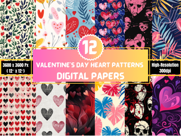 Valentine's Day Heart Patterns: A Versatile Tool for Creative and Professional Workflows