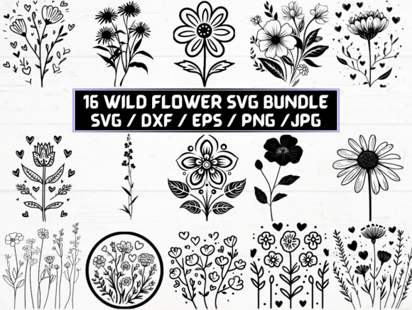 Wild Flower SVG. DXF. EPS. JPG. PNG: Strategic Use for Creative and Professional Projects